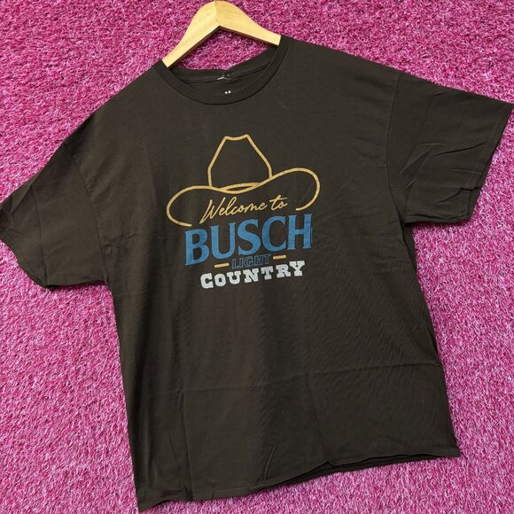 Welcome To Busch Light Country Beer Graphic T-Shirt Large - Picture 3 of 4